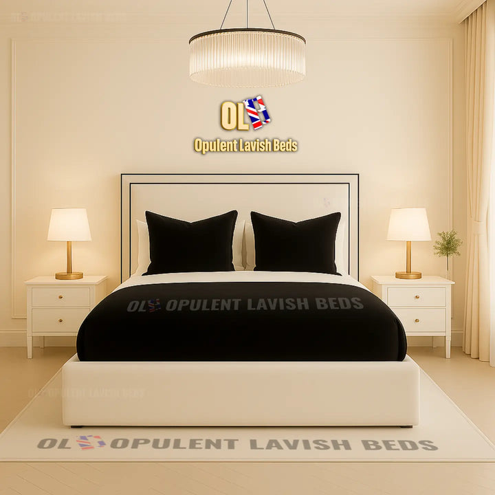 Cream Contrast Piped Divan Bed Frame Single size