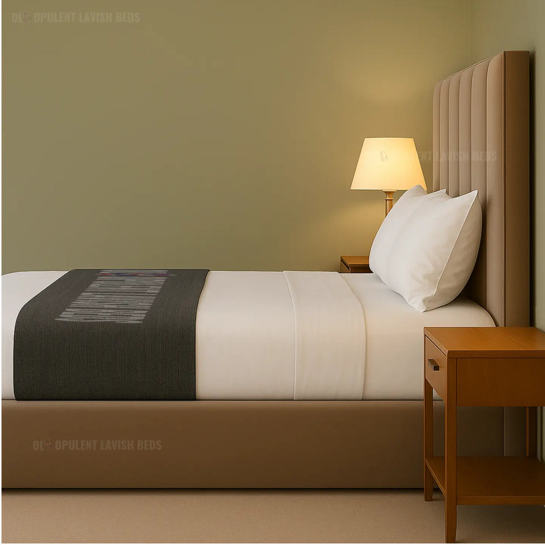 Grey Upholstered Divan Bed frame in Dove Single Size