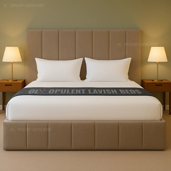 Grey Upholstered Divan Bed frame in Dove Single Size