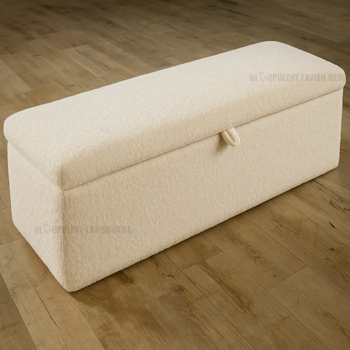 Luxury Bouclé Bedroom Blanket Box