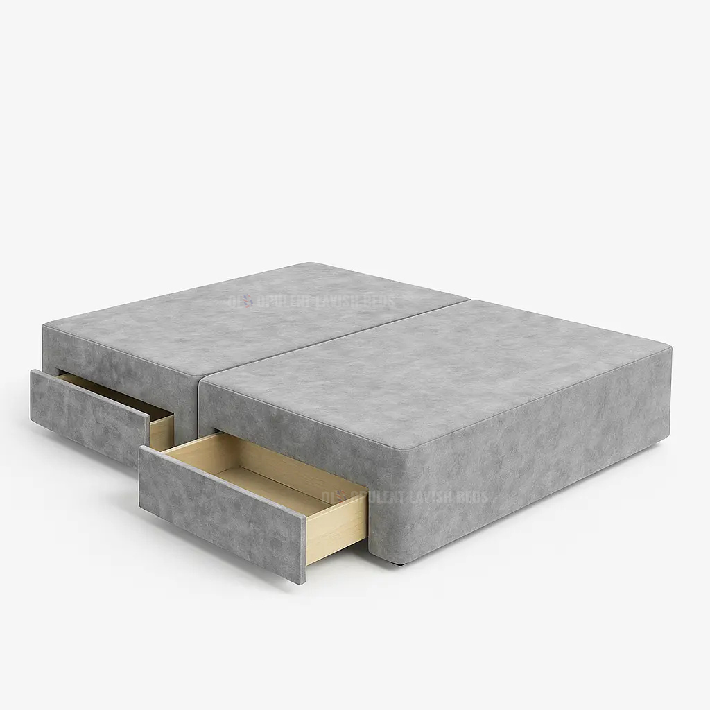 Plush Tranquil Daimond Buttoned ottoman TV beds King size
