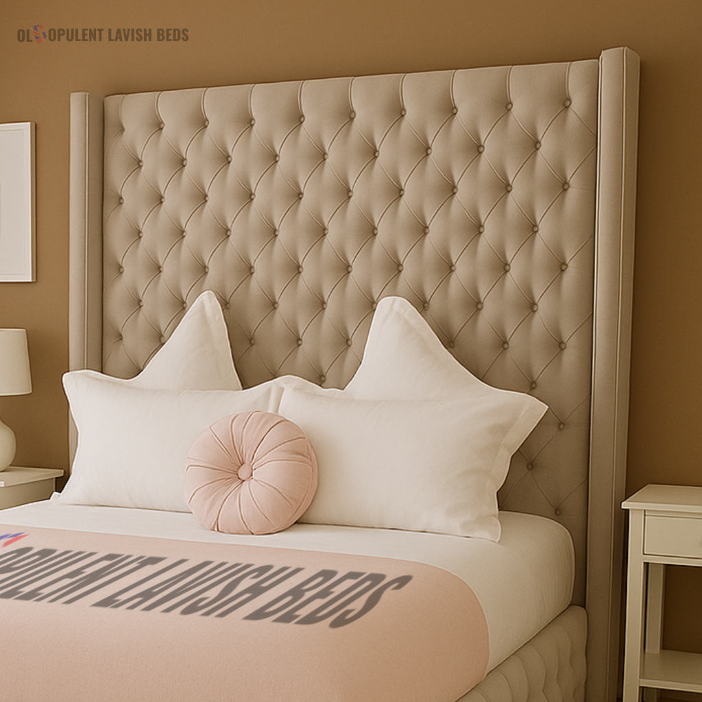 The  Florence Empress Winged Bed with optional storage Double bed