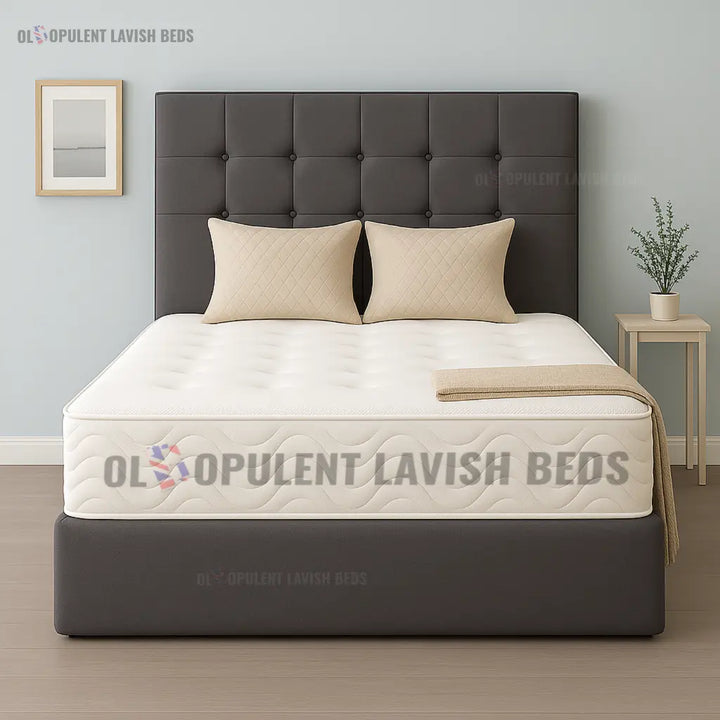 Steel Contemporary Grid Divan Bed with Optional Storage