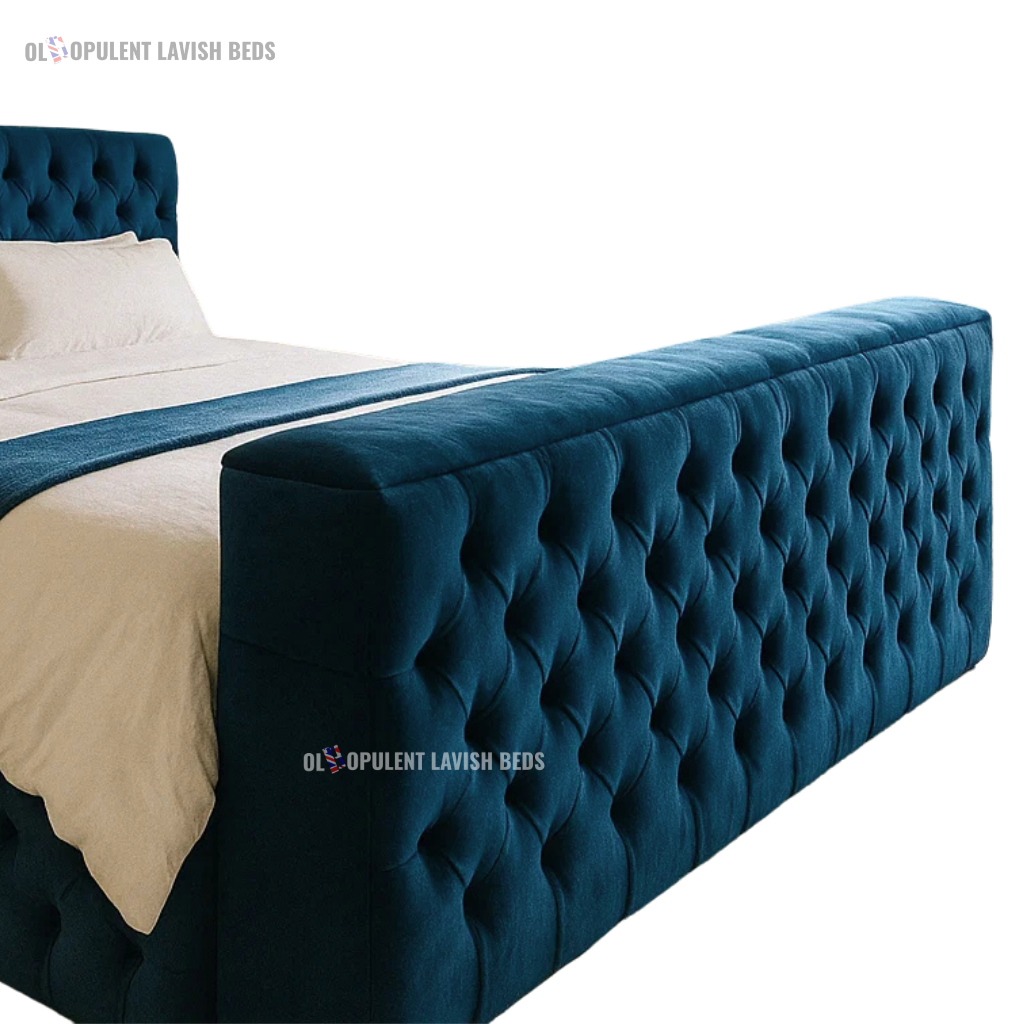Imperial Blue Comfort Blue Imperial Ottoman TV Bed King size