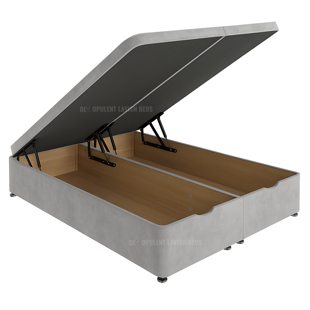 Plush Tranquil Daimond Buttoned ottoman TV beds King size