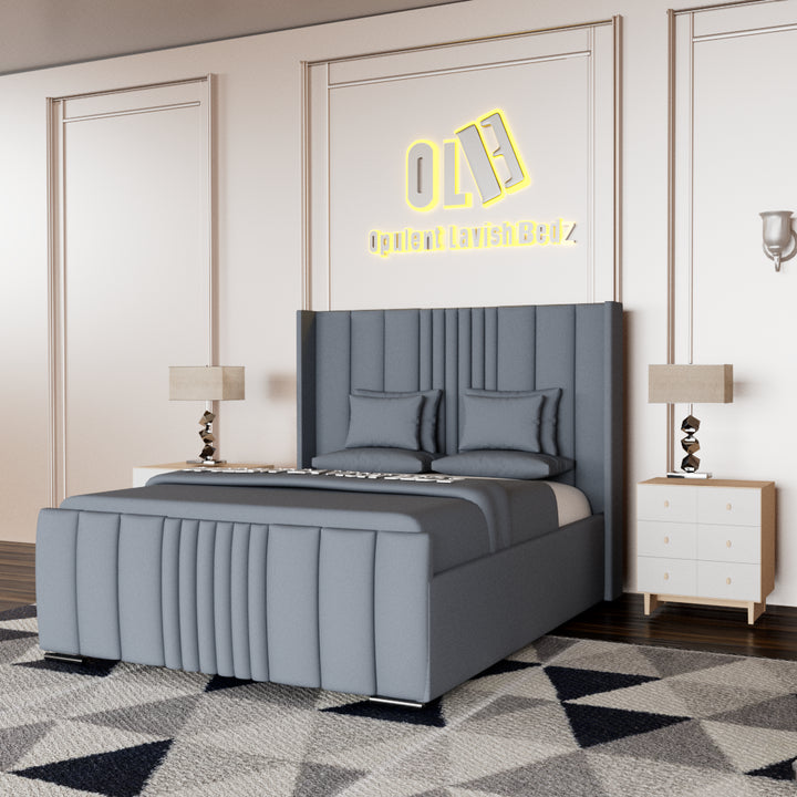 2025 Manhattan Bed Frame with Lines and Wings