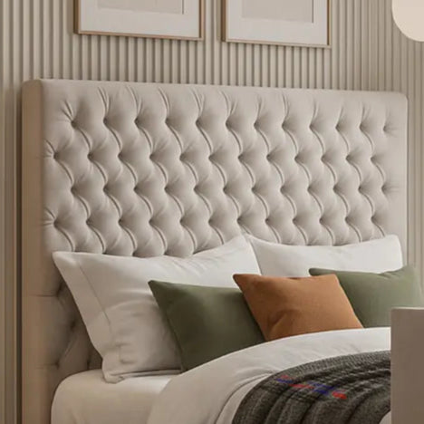 Chesterfield Ottoman TV Bed Creamed king size