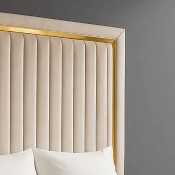 Cream Aurelius Gold Border Ottoman Bed Double size