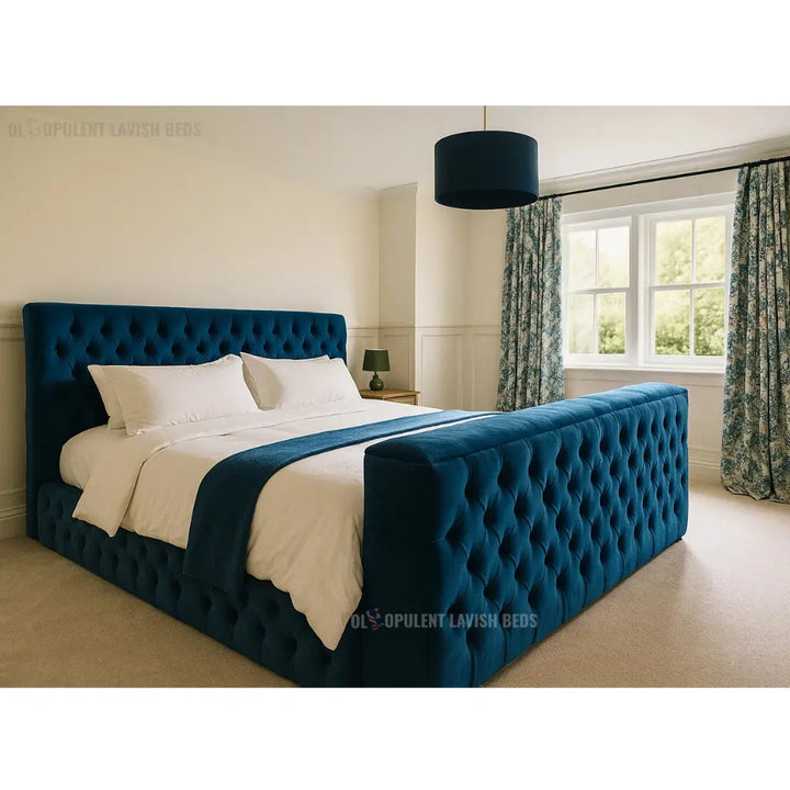 Imperial Blue Comfort Blue Imperial Ottoman TV Bed King size