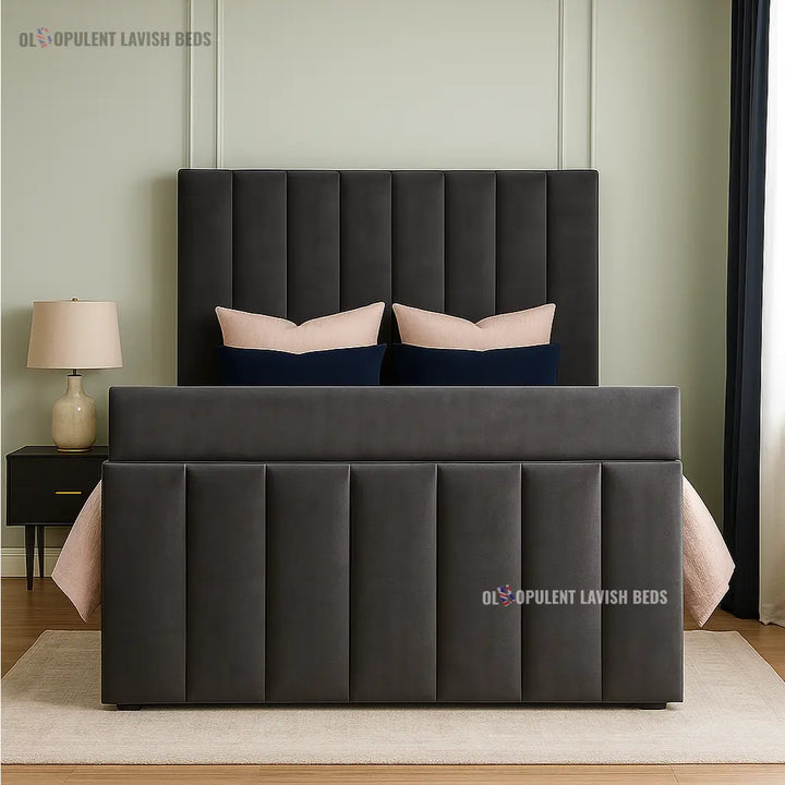 Cream Monarch ottoman tv Bed Frame king size